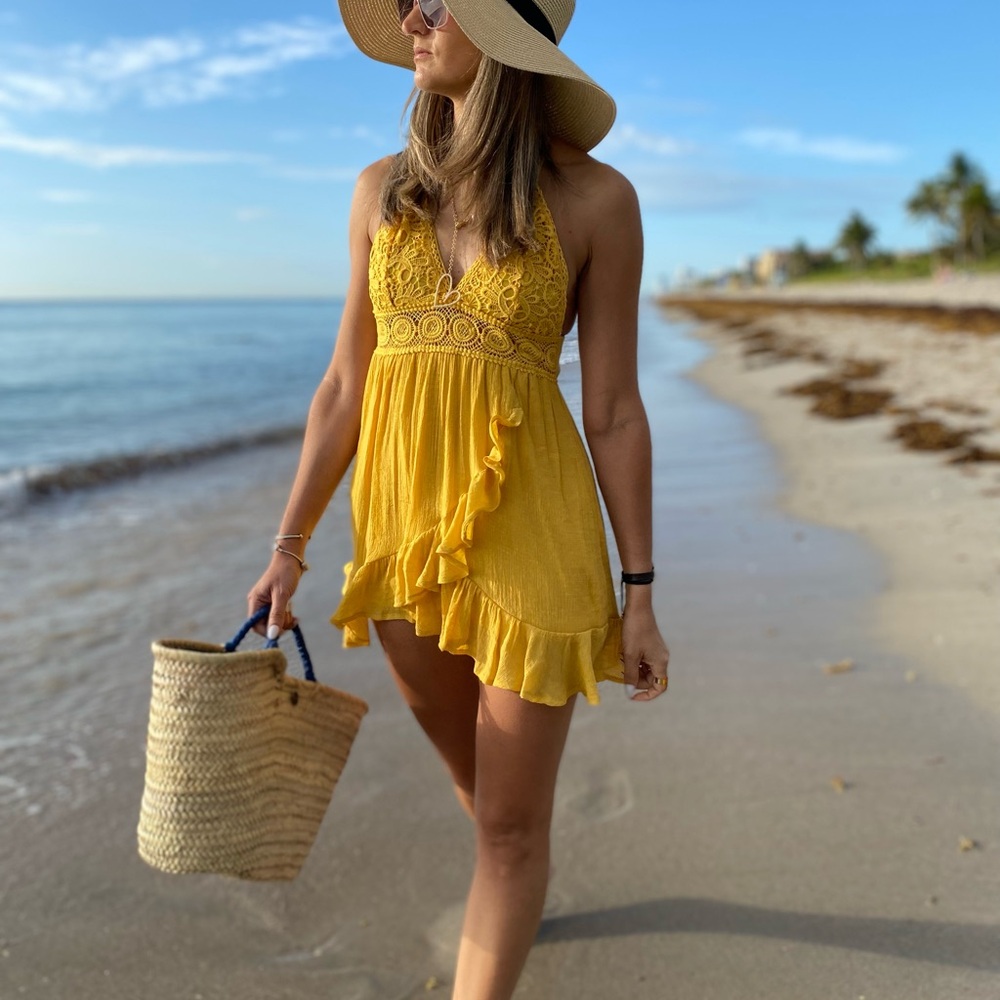 Yellow Mini Dress